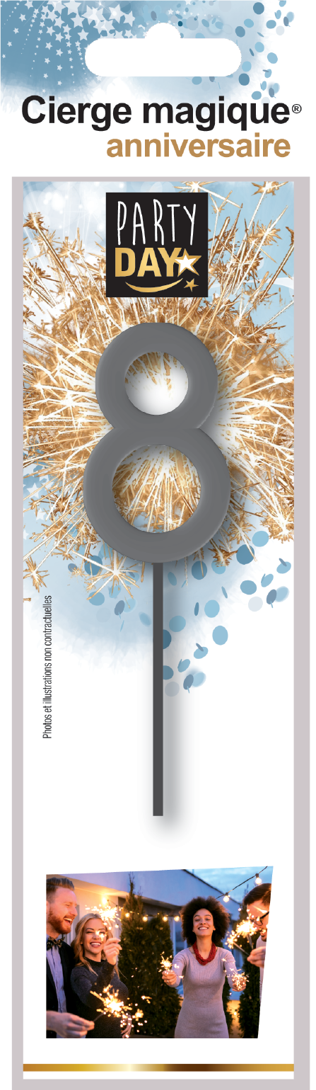 CIERGES MAGIQUES® chiffre 8