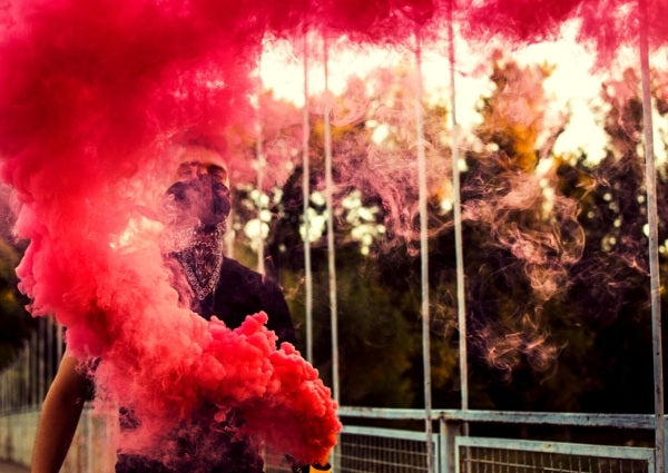 Fumigène a frottoir® rouge 1 minute