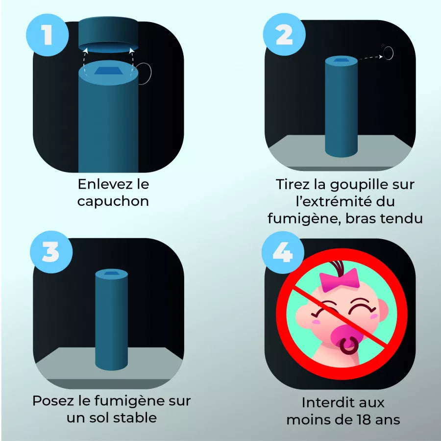 Fumigène a goupille® Bleu 1 minute