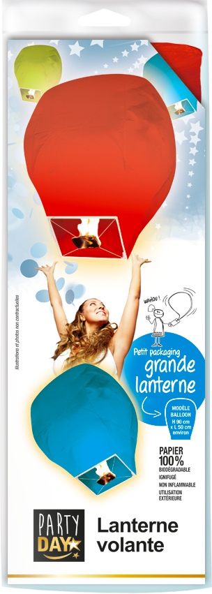 LANTERNE VOLANTE BIODEGRADABLE® MULTICOLOR