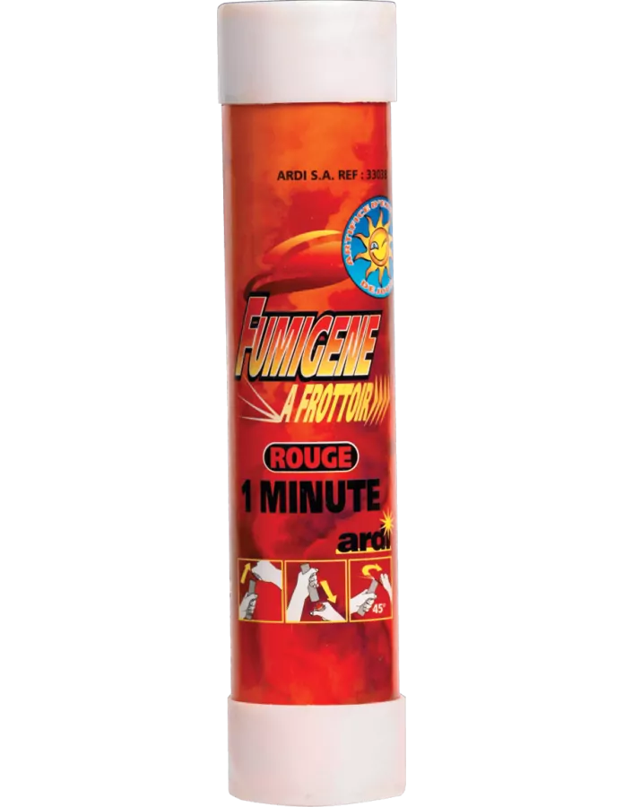 Fumigène a frottoir® rouge 1 minute