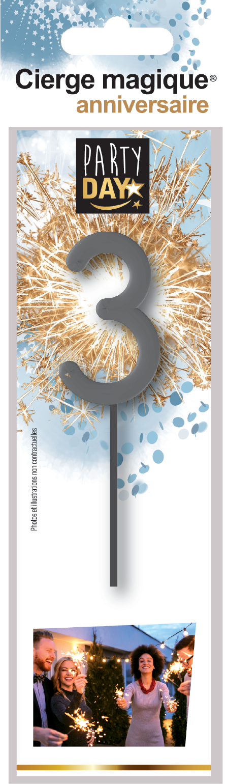 CIERGES MAGIQUES® chiffre 3