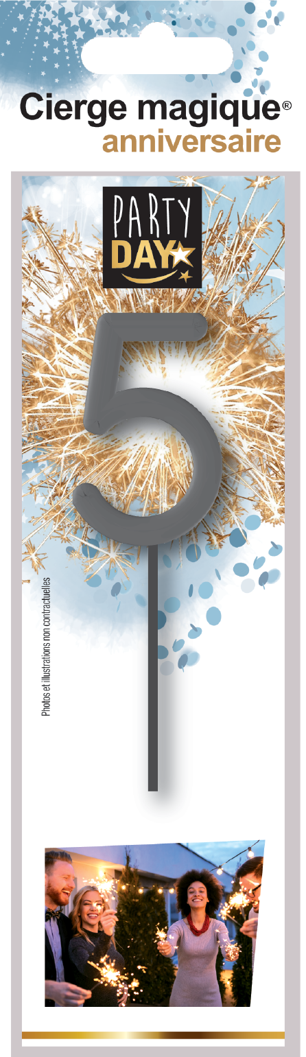 CIERGES MAGIQUES® chiffre 5