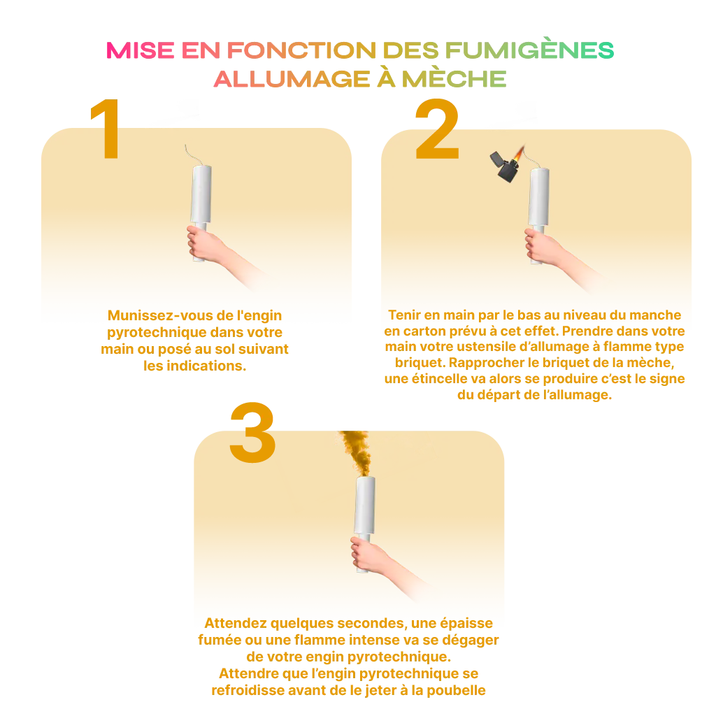 Fumigène à mains® Orange 45 secondes