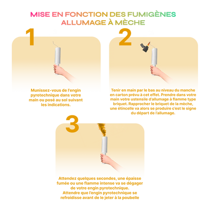 Fumigène à mains® Violet 45 secondes