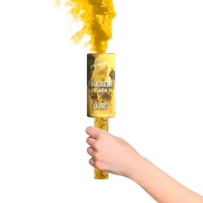 Fumigène à mains® Jaune 45 secondes