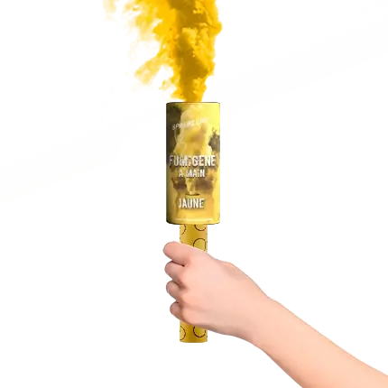 Fumigène à mains® Jaune 45 secondes