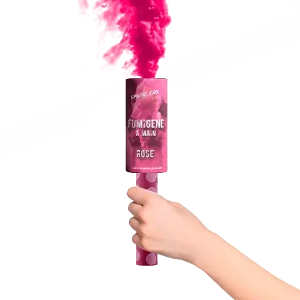 Fumigène à mains® Rose 45 secondes