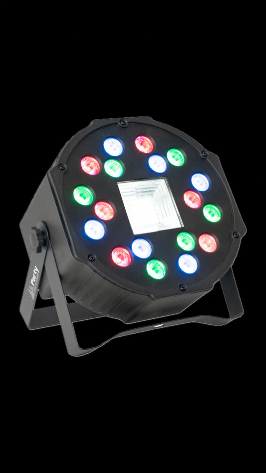 PROJECTEUR® PAR DMX A LED AVEC STROBOSCOP