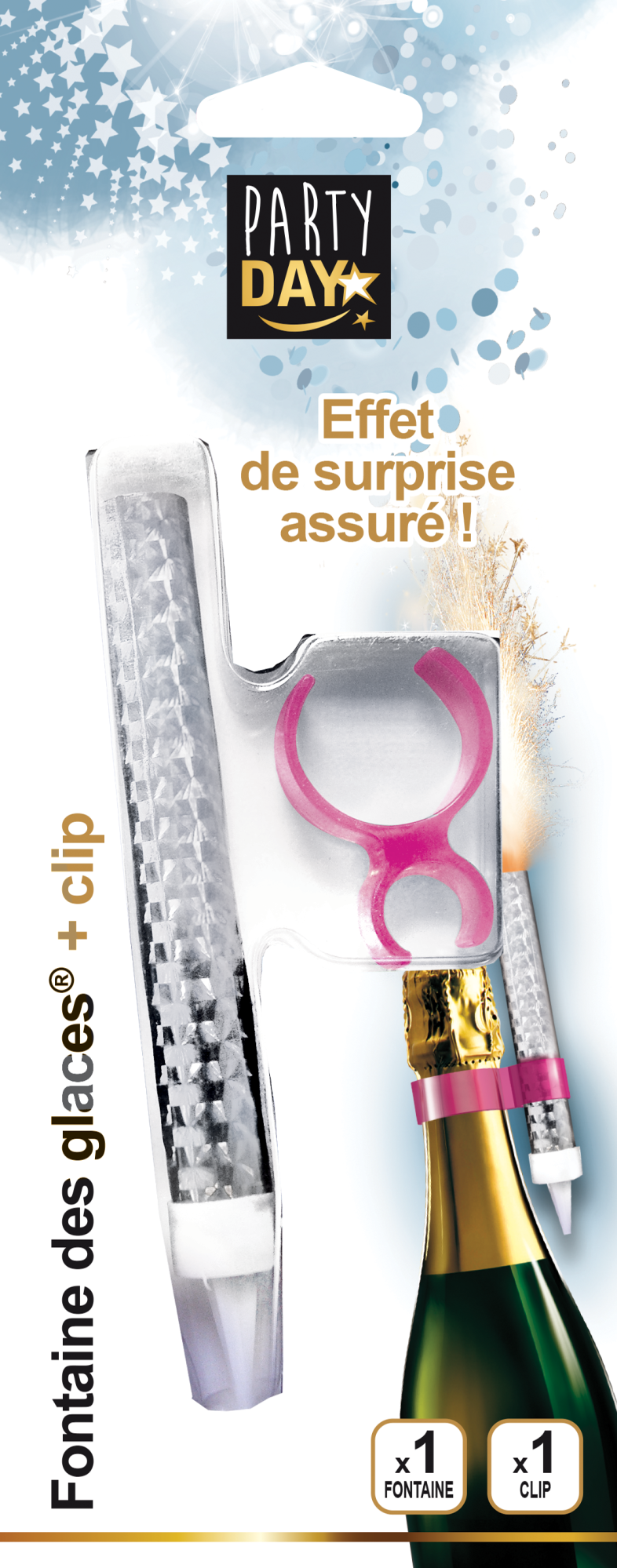 Fontaine des glaces avec clip® Rose 12cm