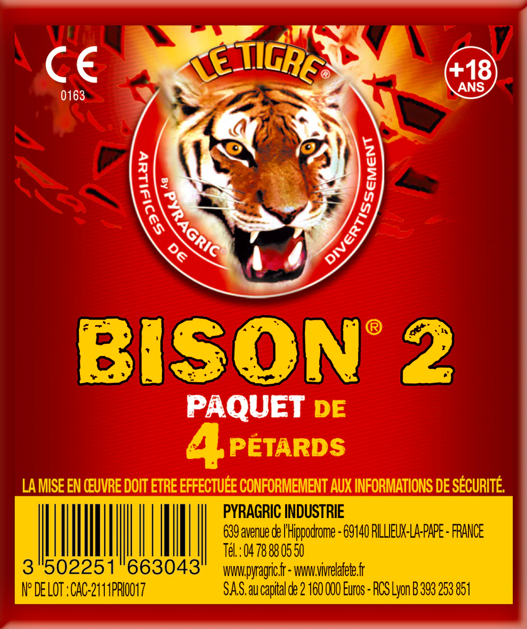 Pétard Le Tigre® Bison® T2