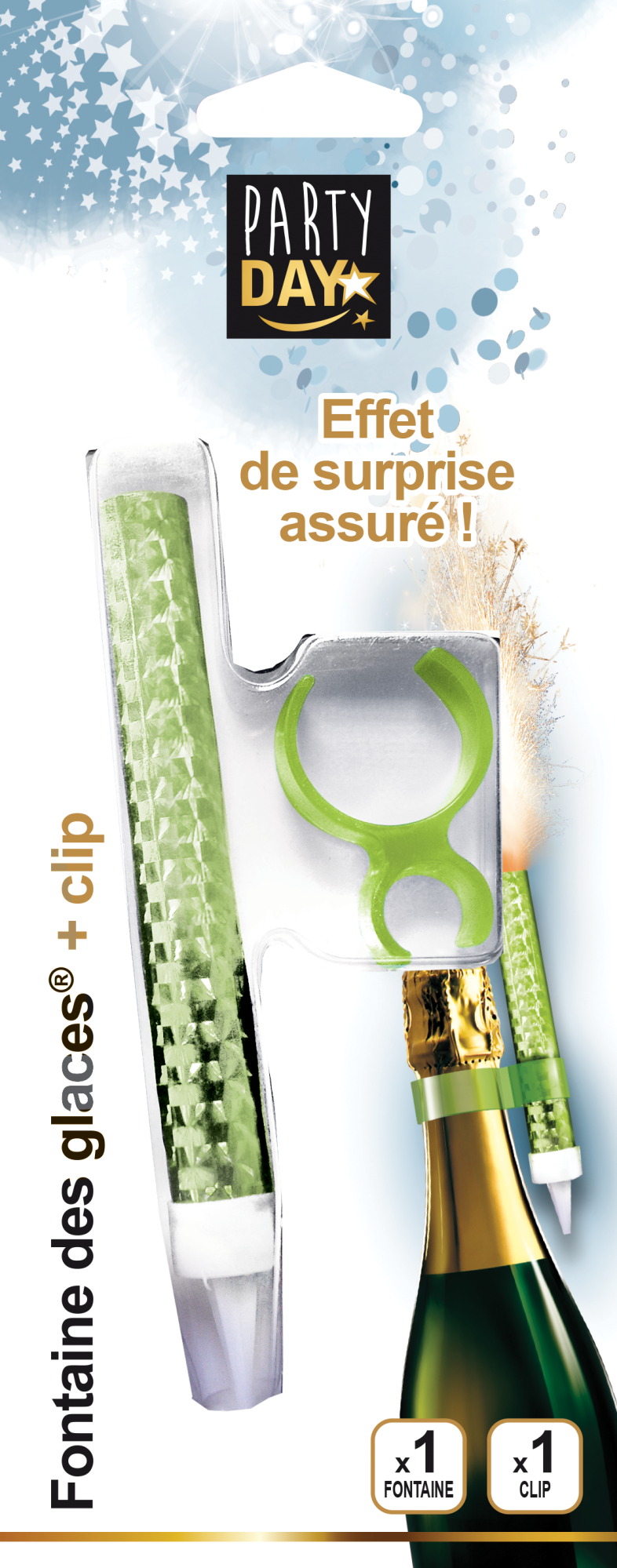 Fontaine des glaces avec clip® Vert 12cm