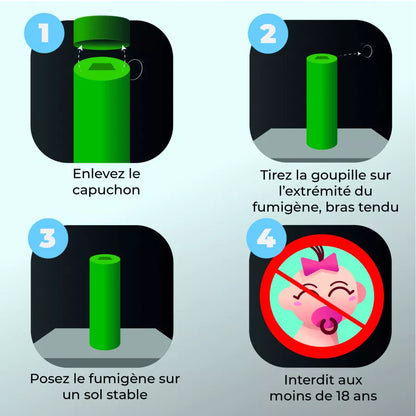Fumigène a goupille® Vert 1 minute