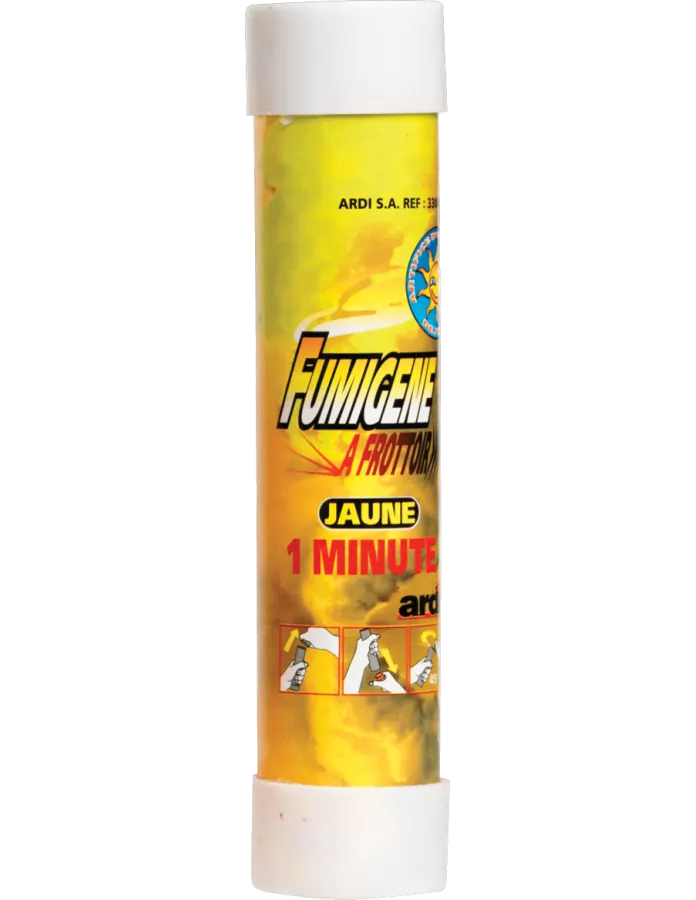 Fumigène a frottoir® Jaune 1 minute