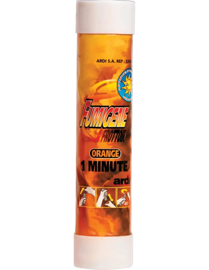 Fumigène a frottoir® Orange 1 minute